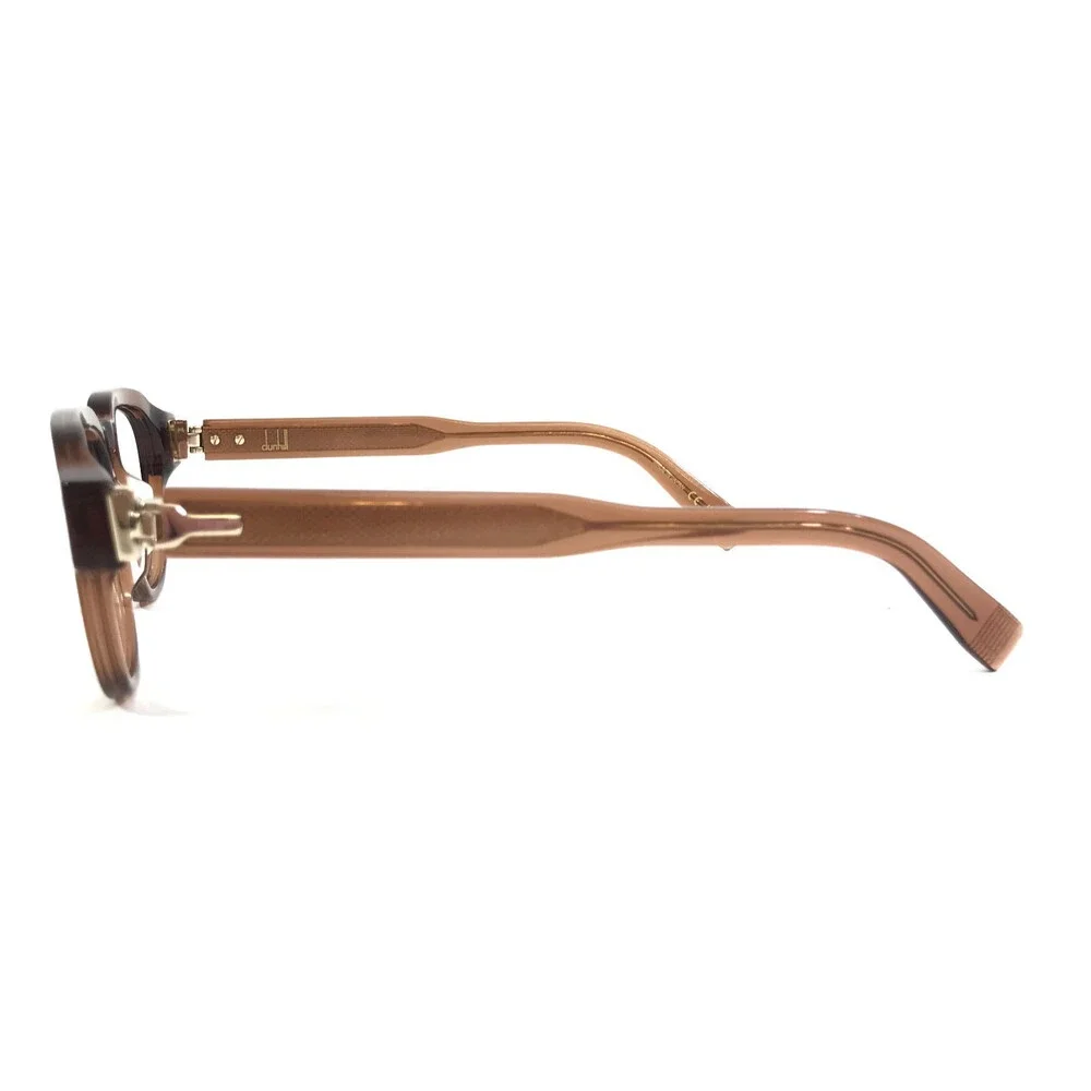 Dunhill Eyeglasses Frames DU0048O 006 Shiny Brown Square Full Rim 49-20-150